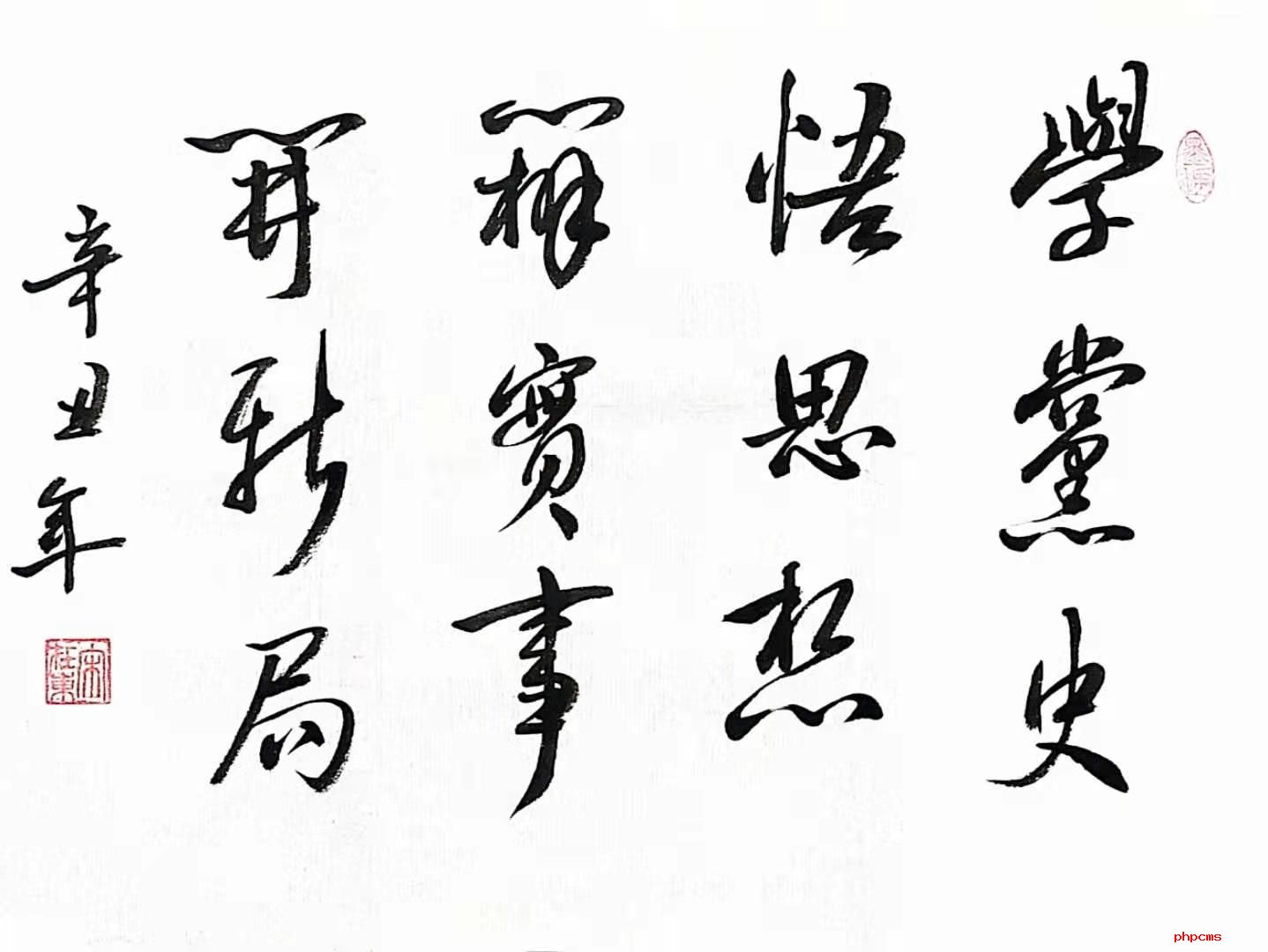 宋在东书法《学党史,悟思想,办实事,开新局》
